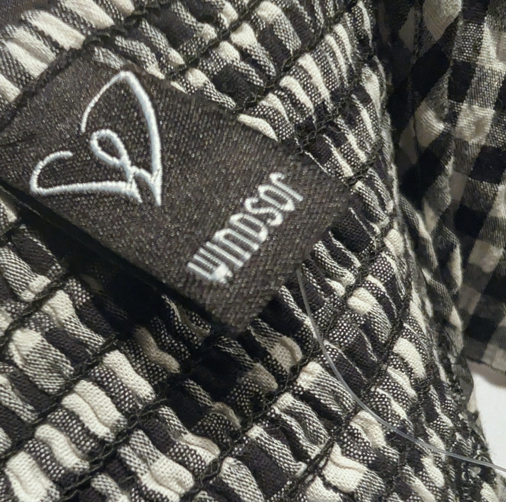 Windsor Black and White Checkered Crop Top - Picture 10 of 11